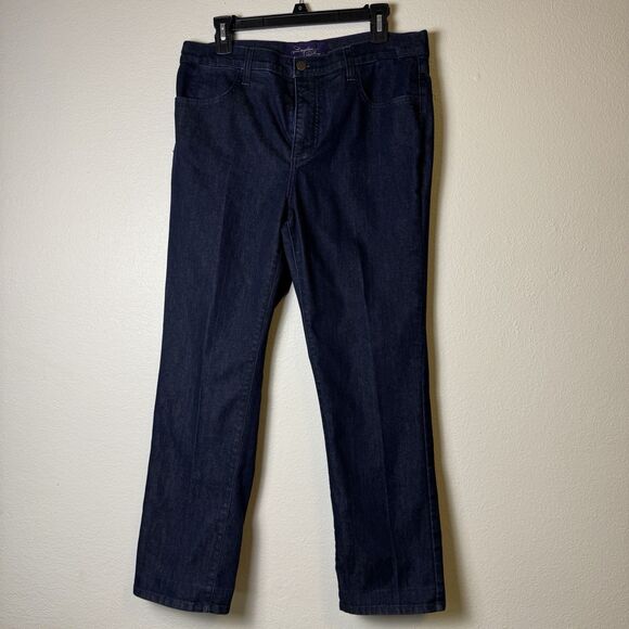 NYDJ Denim - NYDJ Barbara Bootcut Jeans 12P Dark Wash Embroidered Pocket P9131190